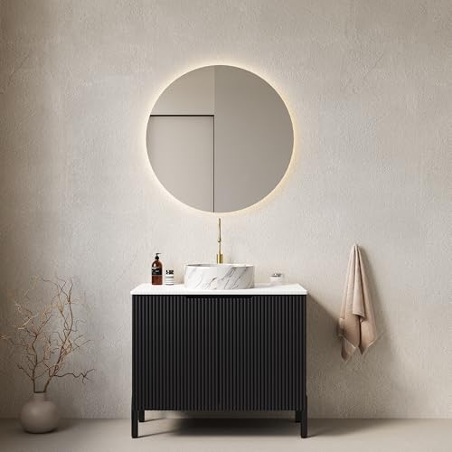 odikalo Badezimmer Waschtisch 76cm Wandhalterung Badmöbel mit Keramik-Waschbecken, Natürliche Stein-Textur, Arbeitsplatte aus Gesintertem Carrara-Stein, 3D Waschbeckenunterschrank odikalo Badezimmer Waschtisch 76cm Wandhalterung Badmöbel mit Keramik-Waschbecken, Natürliche Stein-Textur, Arbeitsplatte aus Gesintertem Carrara-Stein, 3D Waschbeckenunterschrank von odikalo