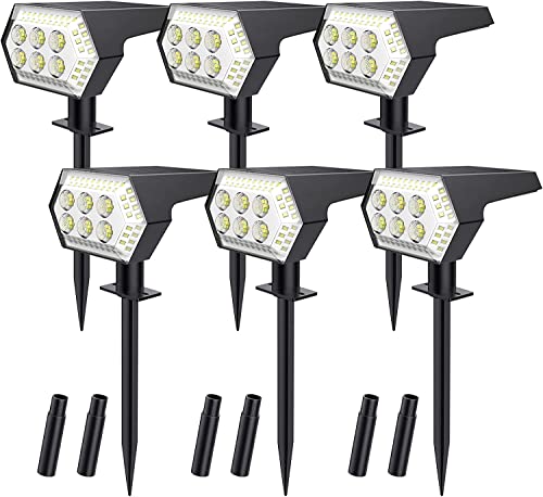 oditton Solar Lights Outdoor, Outdoor Solar Lights 108LED Waterproof IP65 Solar Landscape Lights Dark Sensing Auto On/Off, 4 Modes Outdoor Solar Path Light for Garden Yard Driveway Walkway(Pack of 6) von oditton
