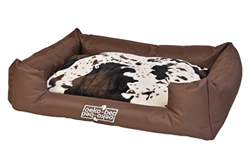 PAKMAS Hundebett OEKO-BED Kuhfell Wendefunktion Plüsch für Hunde Größe S von oeko-bed