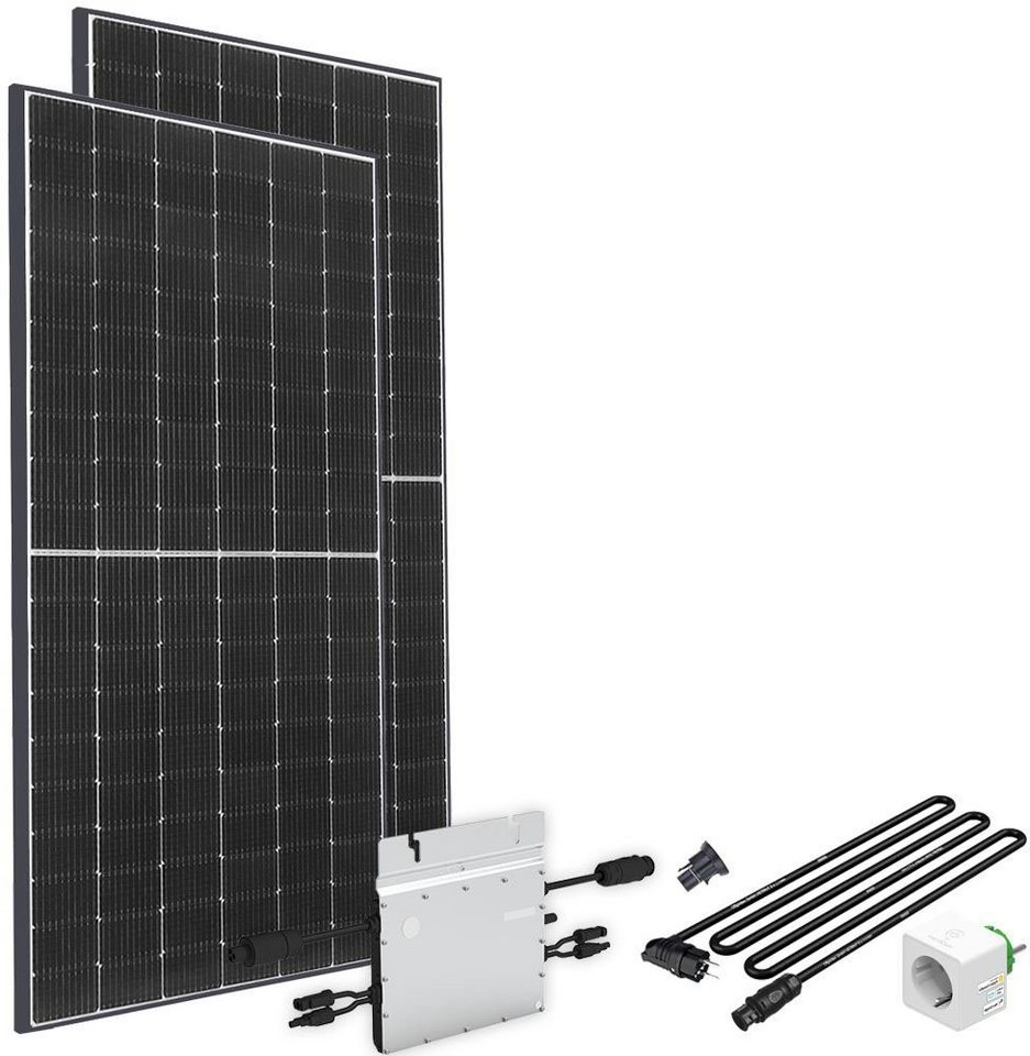 offgridtec Solaranlage Solar-Direct 830W HM-800, 415 W, Monokristallin, Schukosteckdose, 10 m Anschlusskabel, ohne Halterung mit Stromzähler von offgridtec
