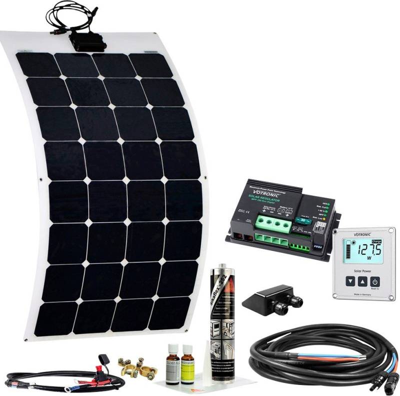 offgridtec Solaranlage Wohnmobil Solaranlage SPR-F 120W 12V EBL optional, 120 W, Monokristallin, (Set), Flexibles High-End Solarmodul von offgridtec