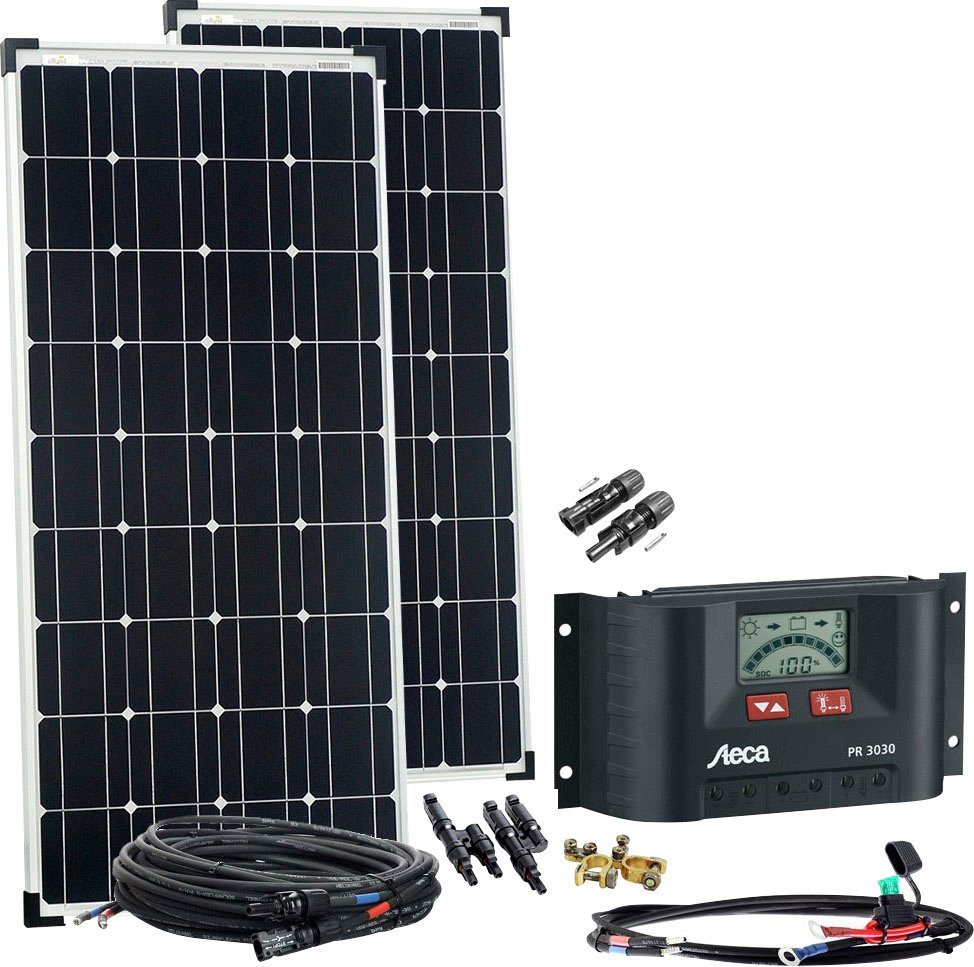 offgridtec Solaranlage basicPremium-L 200W Solaranlage 12V/24V, 100 W, Monokristallin, (Set), Komplettsystem von offgridtec
