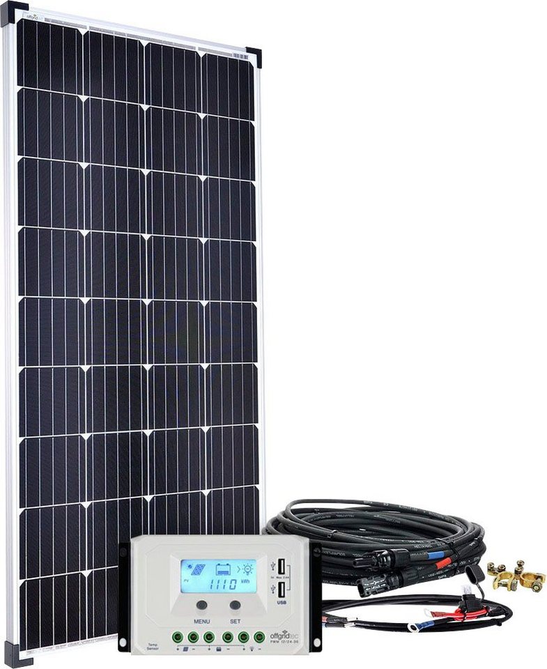 offgridtec Solaranlage basicPremium-XL 150W Solaranlage 12V/24V, 150 W, Monokristallin, (Set), Komplettsystem von offgridtec