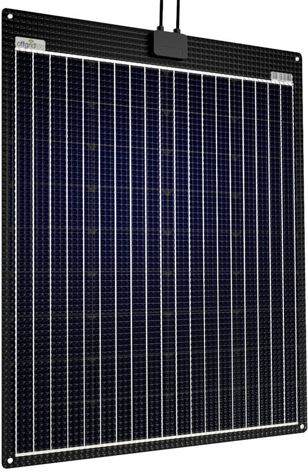 offgridtec Solarmodul ETFE-AL 100W V2 semi-flexibles 23V Solarpanel, 100 W, Monokristallin, ETFE-Front von offgridtec