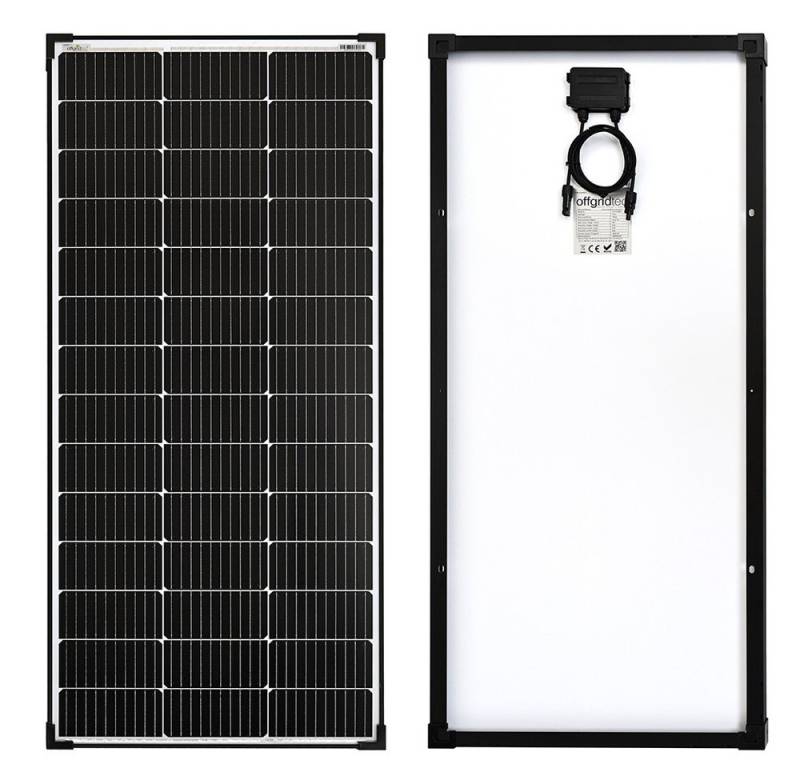 offgridtec Solarmodul MONO-150 V2 Solarpanel 23V Black Frame, 150 W, Monokristallin, 2 Bypass Dioden von offgridtec