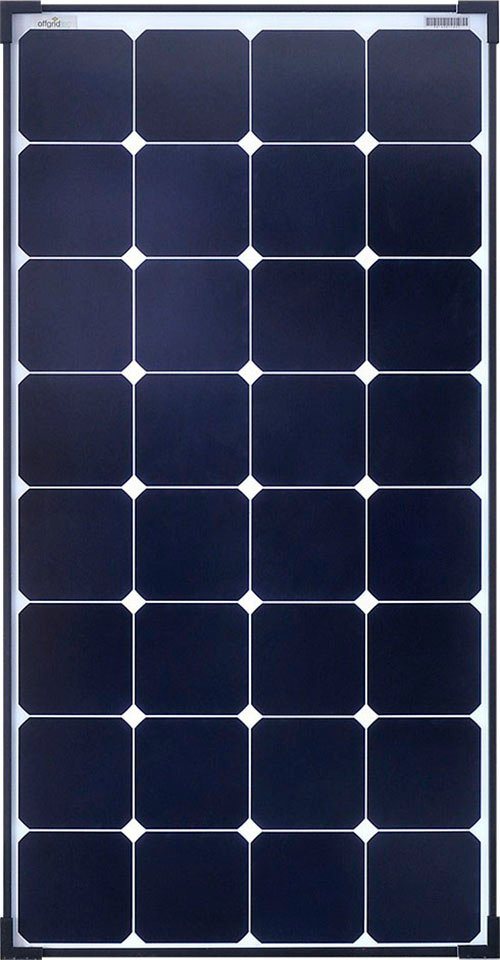 offgridtec Solarmodul SPR-100 120W 12V High-End Solarpanel, 120 W, Monokristallin, extrem wiederstandsfähiges ESG-Glas von offgridtec