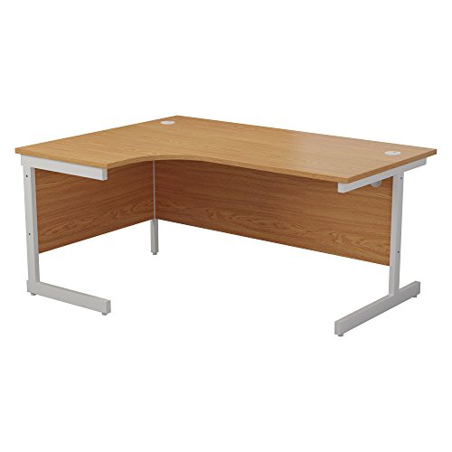 Office Hippo Robuster Büroschreibtisch, linker Ecktisch, starker und verlässlicher Arbeitsplatz, mit integrierter Kabelführung, PC-Tisch für Büro oder Zuhause, Tischplatte aus Eiche/weißes Gestell Office Hippo Robuster Büroschreibtisch, linker Ecktisch, starker und verlässlicher Arbeitsplatz, mit integrierter Kabelführung, PC-Tisch für Büro oder Zuhause, Tischplatte aus Eiche/weißes Gestell von office hippo