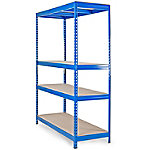 Office Marshal Weitspannregal 4 Böden Blau 2000 x 1500 x 600 mm von office marshal