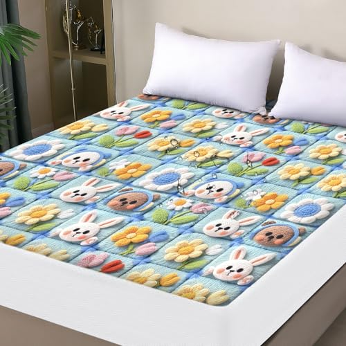 ohano 5D Effekt Wasserdichter Matratzenschoner 160x200cm Spannbettlaken, Wasserdichter und Atmungsaktive Matratzenbezug, Inkontinenzauflage,Nässeschutz Bettlaken Spannbetttücher,für alle Jahreszeiten von ohano