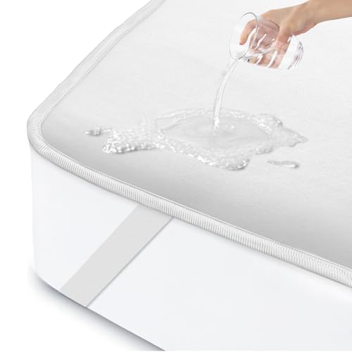 ohano Matratzenschoner 160 x 200 cm wasserdicht Inkontinenzunterlage waschbar, Matratzenschutz wasserdicht, Matratzenüberzüge, Inkontinenz Bettunterlage,wasserdichte Matratzenauflage- Weiß von ohano