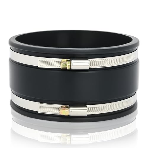 ohbien Ø125mm Rohrverbinder Gummimuffe, Verbinder Flexible Gummimuffe mit 2 Schlauchschellen Edelstahl, Geräuschmindernde Manschette für ohbien Ø125mm Rohrverbinder Gummimuffe, Verbinder Flexible Gummimuffe mit 2 Schlauchschellen Edelstahl, Geräuschmindernde Manschette für von ohbien