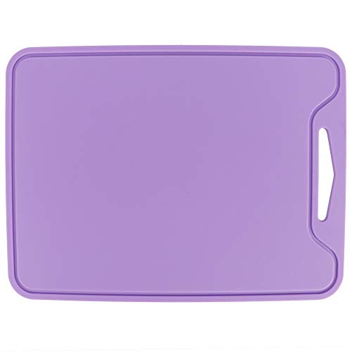 11,8 x 22,1 cm Silikon-Schneidebrett – lebensmittelechtes Silikon, flexibles Schneidebrett für Zuhause, Küche, lila, spülmaschinenfest von ohcoolstule