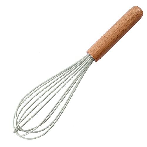 ohfruit 25,4 cm Silikon-Schneebesen mit Holzgriff, Sahnemischer, manueller Eierschläger, hitzebeständig, Küchenbesen, Eierstreuer, Mixer, Schwarz / Grün ohfruit 25,4 cm Silikon-Schneebesen mit Holzgriff, Sahnemischer, manueller Eierschläger, hitzebeständig, Küchenbesen, Eierstreuer, Mixer, Schwarz / Grün von ohfruit