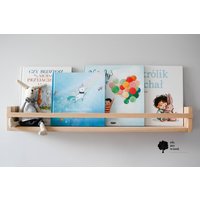 Kinderzimmer Bücherregal, Bücherregal Aus Holz, Buchleiste, Kinderzimmer, Regal, Eichenholz von ohmywoodshop