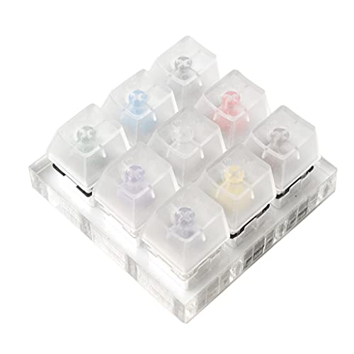 ohodhmnu MX Tester Sampler Mechanische Tastaturen Box 9-Tasten-Testwerkzeug mit Acryl-Basis ohodhmnu MX Tester Sampler Mechanische Tastaturen Box 9-Tasten-Testwerkzeug mit Acryl-Basis von ohodhmnu