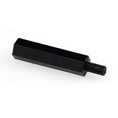 50/100 Stück M2.5 Länge 5-50 mm Gewinde 6 mm Schwarz Weiß Hex Nylon Abstandshalter Männlich Weiblich Kunststoffhalterung Sechskantgewinde PCB Motherboard Spacer Pillar Board(BlackM2.5,22mm (50pcs)) von oipwtfbq