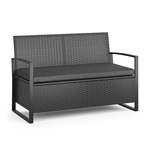 ok-living Kissenbox, Schwarz, 117 x 76 cm von ok-living