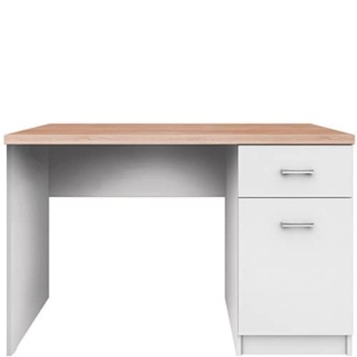 ok-living Schreibtisch Tomi, Weiß/Sonoma, 120 x 55 cm von ok-living