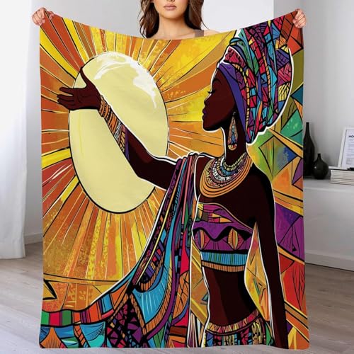 Kuscheldecke 130 x 150 cm 3D Drucken Afrika Decke Flanell Fleecedecke Weich Warm Flauschig kuscheldecken Frauen Wohndecke Decken für Sofadecke Couchdecke, Kinder Erwachsene P779 von okoikfc