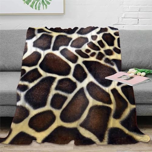 Kuscheldecke 150 x 200 cm 3D Geometrie Decke Flanell Fleecedecke Weich Warm Flauschig kuscheldecken Giraffenmuster Wohndecke Decken für Sofadecke Couchdecke, Kinder Erwachsene D996 von okoikfc