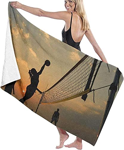 Strandtuch 90x180 cm 3D Strand, Microfaser Strandtuch Volleyball Badetuch, Strandlaken Handtuch, Schnell Trocknen Strandhandtuch Herren Frauen Badetücher, Handtücher, Strandtücher von okoikfc