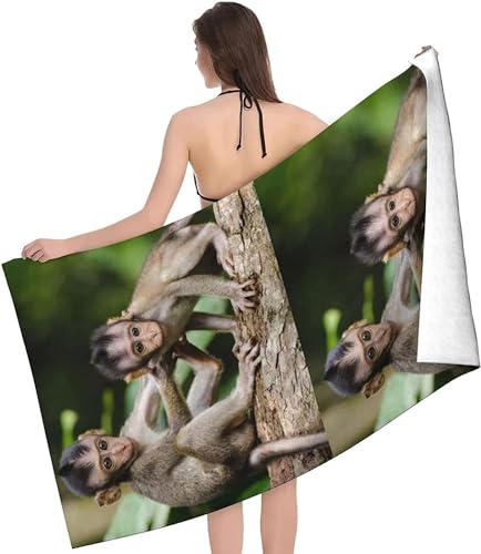 okoikfc 3D Strandtuch 70x150 cm AFFE Badetuch Groß AFFE Microfaser Handtücher Weich Schnell Trocknen Strandhandtuch Herren Frauen Badetücher, Strandtücher Strandlaken Handtuch A1500 von okoikfc