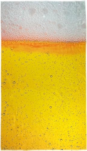 okoikfc 3D Strandtuch 70x150 cm Bier Badetuch Groß Bier Microfaser Handtücher Weich Schnell Trocknen Strandhandtuch Herren Frauen Badetücher, Strandtücher Strandlaken Handtuch A9 von okoikfc