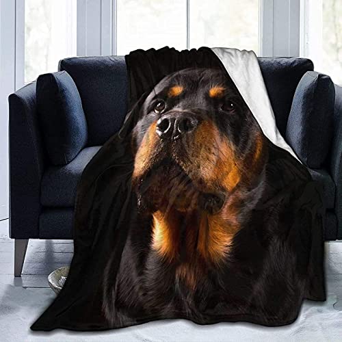 okoikfc Kuscheldecke Flauschig 220x240 cm 3D Rottweiler Decke Fleecedecke - Wohndecke, Sofadecke XXL, Decke Couch Blanket, Kuscheldecke Große, Sofa überwurfdecke von okoikfc