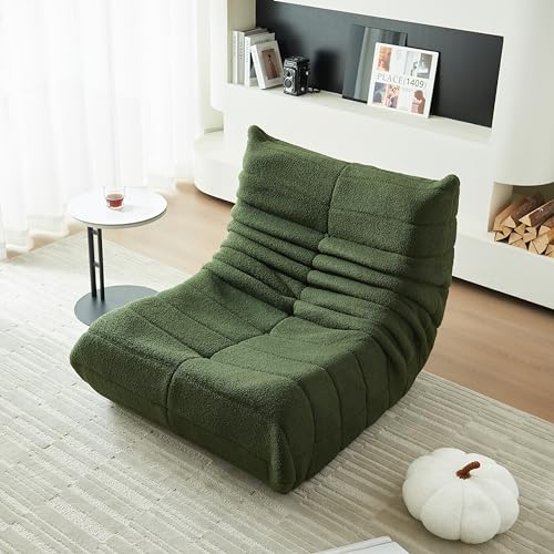okwish Sofa-Sitzsack Indoor-Sitzkissen mit Rückenlehne, Lazy Sofa, Bodenstuhl, geeignet für Schlafzimmer, Raumdekoration (Grün) von okwish