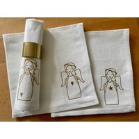 stoffservietten Engel, Servietten Weihnachten, 100% Baumwolle, Weihnachtsservietten stoffservietten Engel, Servietten Weihnachten, 100% Baumwolle, Weihnachtsservietten von olchenOHL