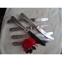 Satz Von 6 Griff Buttermesser Vintage Tafelmesser Messer Aus Russland Besteck von oldbarnstars