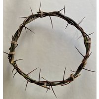 Scharfe Dornenkrone Kranz Weißdorn Naturdorn Für Ostern Kirche Religiös Kreuzigung Dekoration Creolen Naturring Crataegus von oldbarnstars