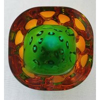 Aschenbecher Galliano Ferro Sommerso Geode Bowl Venezia Muranoglas Italien Mid Century von oldcamerasandmore