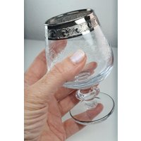 Cognacschwenker Cognacgläser Mit Platinrand Und Gravur Trinkgläser Gläser 60'er Jahre Cognacschwenker Cognacgläser Mit Platinrand Und Gravur Trinkgläser Gläser 60'er Jahre von oldcamerasandmore