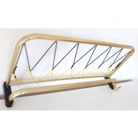 Garderobe Hutablage Wandgarderobe Flurgarderobe Kleideraufbewahrung Kleiderhaken Goldfarben 50Er 60Er Jahre Coat Rack Mid Century von oldcamerasandmore