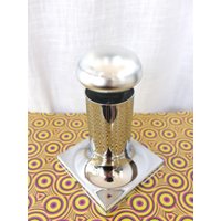 Lampe Wandlampe Deckenampe Space Age Silberfarben Retro Vintage 70'er Jahre von oldcamerasandmore