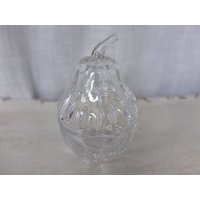 Marmeladentopf Mit Deckel Bonboniere Bleikristall Schmuckschale Glasschale Birne Birnenschale Vintage von oldcamerasandmore