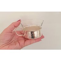 Teeglas Teegläser Quist Einsatzgläser Teetrinken Glas Auszeit Retro Vintage W. Germany von oldcamerasandmore