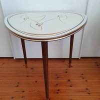 Tisch Beistelltisch Dreibein Blumentisch Mid Century 60'er Jahre von oldcamerasandmore