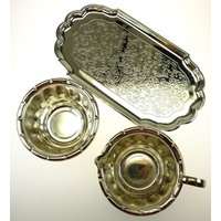 Zuckerbehälter Milchkännchen Tablett 3-Teiliges Set von oldcamerasandmore