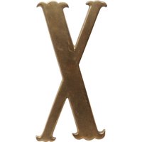 Kleine 20 cm. Massiver Messing Buchstabe X von oldegoodthings