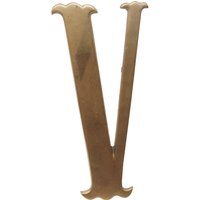 Klein 20 cm. Massiver Messingbuchstabe V von oldegoodthings