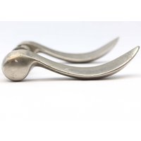 Paar Moderne Vernickelte Messing Knäufe von oldegoodthings
