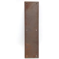 Vintage 14 In. Kommerzielle Stahlguss-Türdrückplatte von oldegoodthings