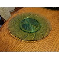 Circa 1938-39 Jeannette Swirl Ultarmarine 6-3/4 "Teller. Schöner Unbeschädigter Zustand, Seltsame Größe. Kann Nicht in Den Angeboten Gefunden von oldies2treasure