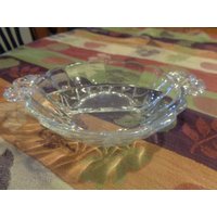 Mid-Century New Martinsville Janice Klarglas 6 "Geteilte Relish Dish. Super Unbeschädigt Und Kristallklarer Zustand. Inv # 0695 von oldies2treasure