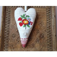 Deko-Herz Obstmotiv - Bauernleinen Deko-Herz Obstmotiv - Bauernleinen von oldlinen4you