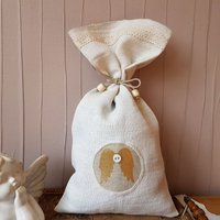 Geschenkesack - Bauernleinen Engelsflügel Gold von oldlinen4you
