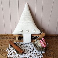 Tannenbaum | Ca.15x12cm Aus Bauernleinen Mit Spitze von oldlinen4you