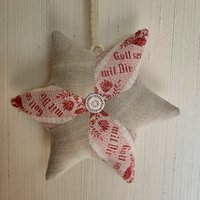 stern - Spruch Gott Sei Mit Dir Bauernleinen stern - Spruch Gott Sei Mit Dir Bauernleinen von oldlinen4you